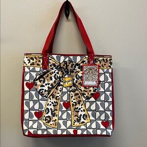 Brighton Wild Love Cheetah & HeartDog/Cat Tote Bag NWT